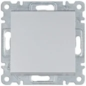 Wyłączniki światła i elektryczne - Hager lumina Łącznik zwierny 1-biegunowy, srebrny WL0112 - miniaturka - grafika 1