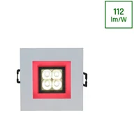 Oprawy, klosze i abażury - SpectrumLED Fiale 4led 4x1w 30st 230v Square Z Ramką Czerwonąww Oczka Ledowe SLI021017WW_RED - miniaturka - grafika 1