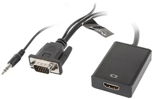 Lanberg Adapter VGA + 3.5 mm miniJack - HDMI - Adaptery i przejściówki - miniaturka - grafika 4