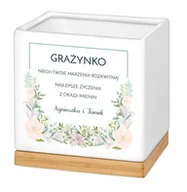 Donice - Blumfeldt Murrano Personalizowana kwadratowa z napisem dla niej na imieniny PDC2-015 - miniaturka - grafika 1