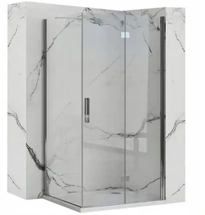 REA Kabina prysznicowa drzwi składane 80x80 Molier Chrome REA-K6367+REA-K8534 - Kabiny prysznicowe - miniaturka - grafika 2