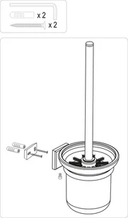 Fala SZCZOTKA WC QUAD CHROM 69320 ZYSKAJ RABAT 30 ZŁ 69320 - Akcesoria do wc - miniaturka - grafika 3