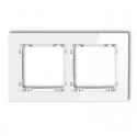 Klawisze i ramki - Karlik Ramka uniwersalna podwójna szkło ramka biała spód biały) DECO 0-0-DRG-2 - miniaturka - grafika 1
