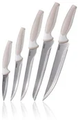 Noże kuchenne - Banquet 5-częściowy komplet noży Trinity, kremowy - miniaturka - grafika 1