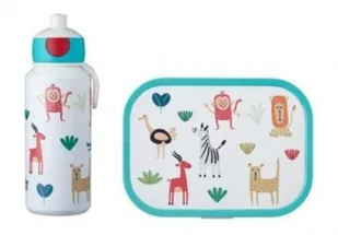 Mepal Zestaw dziecięcy bidon i lunchbox Campus Animal Friends 107410165373 107410165373 - Zestawy naczyń dla dzieci - miniaturka - grafika 2