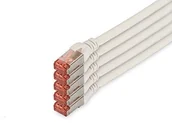 Kable miedziane - DIGITUS Professional CAT 6 S-FTP Patch/kabel sieciowy, LSZH, miedzi, AWG 27/7, biały 10 m DK-1644-100-WH-5 - miniaturka - grafika 1