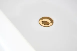 Corsan Wanna narożna Intero prawa 170 cm z szeroką krawędzią i wykończeniem różowe złoto 649315 - Wanny - miniaturka - grafika 18