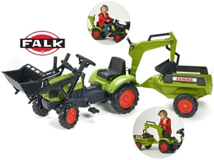 Falk Traktor Claas Arion 410 z ładowaczem, przyczepą i koparką 2040N - Jeździki dla dzieci - miniaturka - grafika 4