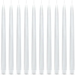 PartyDeco Świece stożkowe, matowe, białe, 10 sztuk - Gadżety dla niej i dla niego - miniaturka - grafika 3