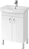 Szafki łazienkowe - Cersanit Zestaw Claso Carina 60 umywalka + szafka, biały - miniaturka - grafika 1
