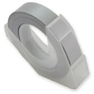 Papier do drukarek - Dymo Omega, 9mm x 3m, biały druk / srebrny podkład, taśma zamiennik - miniaturka - grafika 1