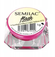 Ozdoby do paznokci - Semilac Flash Sunlight Effect Light Yellow 1g - miniaturka - grafika 1