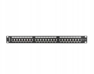 LANBERG Patch Panel 24 Port 1U Kat.5E czarny ekranowany SPL1OKEP0100 - Pozostałe akcesoria sieciowe - miniaturka - grafika 4