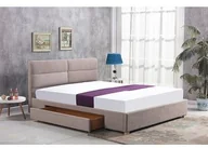 Łóżka - Halmar Łóżko MERIDA Beż, 160x200 cm -  V-CH-MERIDA-LOZ-BEŻOWY - miniaturka - grafika 1