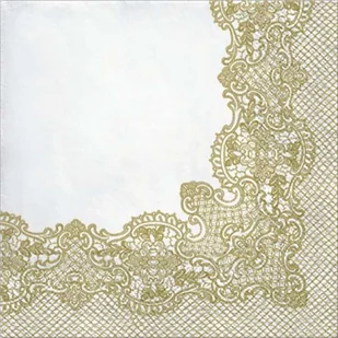 Serwetki Royal Lace Gold SDL089209 - Dekoracje i nakrycia stołu na imprezę - miniaturka - grafika 3