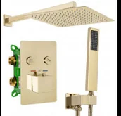Stelaże i zestawy podtynkowe do WC - REA P6324 Davis L Gold Zestaw natryskowy - miniaturka - grafika 1