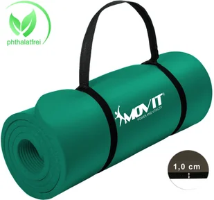MOVIT ZIELONA MATA PIANKOWA 183x60x1,0cm DO ĆWICZEŃ GIMNASTYKI FITNESS JOGI 20040610 - Maty do jogi - miniaturka - grafika 11