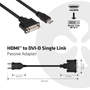 Club 3D kabel HDMI na VGA Adapter, czarny CAC-HMD>DFD - Adaptery i przejściówki - miniaturka - grafika 5