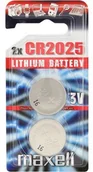 Baterie i akcesoria - Maxell <br/> Bateria, ogniwo guzikowe<br/>Typ Lithium CR 2025<br/>W-częściowym Blister<br/> CR2025-B2 MXL - miniaturka - grafika 1