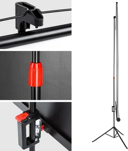 tectake Ekran projekcyjny na statywie - 152 x 152 cm 402513 - Ekrany projekcyjne - miniaturka - grafika 4