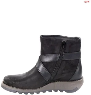 Fly London Botki SAKE Black Pampa Rug P142418026 - Botki damskie - miniaturka - grafika 2