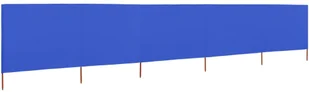 vidaXL Parawan 5-skrzydłowy z tkaniny, 600x160 cm, błękit lazur vidaXL - Pawilony ogrodowe - miniaturka - grafika 2