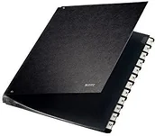 Suszarki na ubrania - Leitz jednospadowy Folder, A4, 6 otwory punktu widzenia, czarna twarda tektura, czarna, czarny 12 półek 58120195 - miniaturka - grafika 1