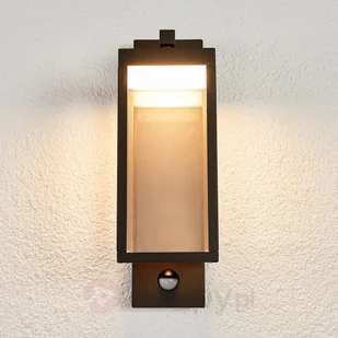 LAMPENWELT.COM Kinkiet zewnętrzny LED Ferdinand z czujnikiem - Lampy ogrodowe - miniaturka - grafika 3