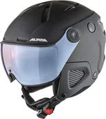 Kaski narciarskie - Alpina Attelas Visor QVM Kask, black matt silver 58-61cm 2019 Kaski narciarskie - miniaturka - grafika 1