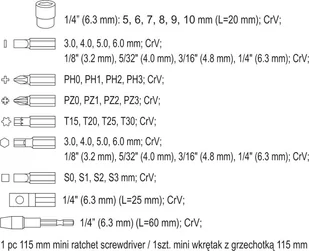 Vorel WKRĘTAK Z GRZECHOTKĄ Z WYMIENNYMI BITAMI 41SZT 64385 64385 - Śrubokręty - miniaturka - grafika 6