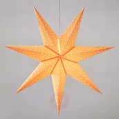 Ozdoby bożonarodzeniowe - Markslojd Gwiazda Clara, aksamitna, 75 cm, pomarańczowa - miniaturka - grafika 1