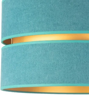 Euluna Lampa sufitowa Duo z tkaniny turkusowa/złota 40cm - Lampy sufitowe - miniaturka - grafika 3