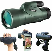 Lunety i akcesoria - Gosky 12 x 55 High Definition monokularowa lornetka i szybki smartfon - miniaturka - grafika 1