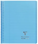 Notesy i bloczki - Clairefontaine Koverbook notatnik przewodowy, 170 x 220 mm, 160 stron, z podszewką i marginesem - niebieski 556802C - miniaturka - grafika 1