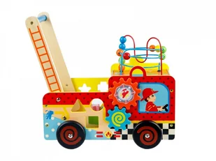 HH POLAND DREWNIANY CHODZIK EDUKACYJNY STRAŻ POŻARNA PCHACZ HH-HM013238 - Pchacze - miniaturka - grafika 3