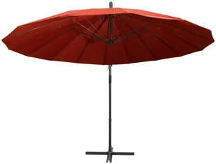 vidaXL Wiszący parasol, terakotowy, 3 m, aluminiowy słupek vidaXL - Parasole ogrodowe - miniaturka - grafika 4