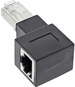 Kable - InLine RJ45 Adapter Cat.6A, RJ45 wtyczka/gniazdo, 90° zagięty w prawo 69991C - miniaturka - grafika 1