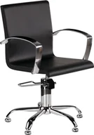 Meble fryzjerskie - Ayala Fotel fryzjerski Partner czarny baza pająk - miniaturka - grafika 1