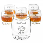 Wesele i ślub - Murrano Szklanki grawerowane sylwana x6 dla pary walentynki ślub rocznica 6xSZS-015 - miniaturka - grafika 1