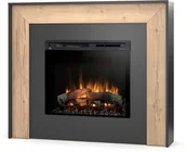 Kominki elektryczne - Warmtec Kominek elektryczny Warmtec Zuni wkład Dimplex 28" XHD Optiflame czarny jasny dąb ZUNI-28-W01 - miniaturka - grafika 1
