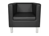 Fotele - Fotel Picolo eko skóra kolor czarny - miniaturka - grafika 1