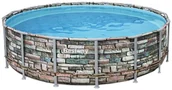Baseny ogrodowe - Bestway Basen ogrodowy 488 x 122 cm stelażowy POWER STEEL - miniaturka - grafika 1
