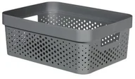 Pudła i pojemniki do przechowywania - CURVER Pojemnik ażurowy INFINITY 11L ciemno-szary CURVER Recycled 245679 - miniaturka - grafika 1