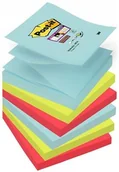 Etykiety samoprzylepne i bloki etykiet - Post-It 3M Bloczek samoprzylepny Super sticky Z-Notes, (R330-6SS-MIA), 76x76mm, 6x90 kart., paleta Miami 3M-70005291649 - miniaturka - grafika 1