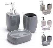 Dozowniki papieru i mydła dla firm - MSV zestaw łazienkowy, ceramiczny, 3-częściowy MS029 - miniaturka - grafika 1