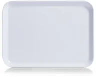 Tace i patery - ZELLER Wielofunkcyjna taca materiał melamina wytrzymały materiał zaokrąglone boki kolor biały Zeller B07DNB8PC1 - miniaturka - grafika 1