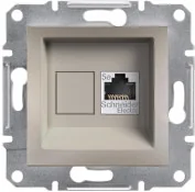 Gniazdka elektryczne - Schneider Electric Schneider Asfora Gniazdo komputerowe pojedyńcze kat. 5e UTP bez ramki BRĄZ EPH4300169 EPH4300169 - miniaturka - grafika 1