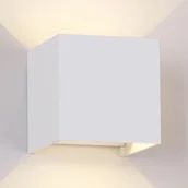 Lampy ogrodowe - Mantra Kinkiet zewnętrzny LED Davos kątowy, biały - miniaturka - grafika 1