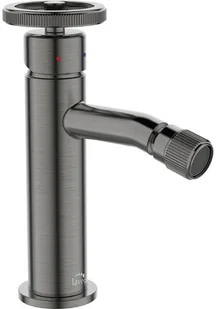 Laveo Bateria bidetowa z korkiem klik-klak grafit MURO BAU 932D - Baterie bidetowe - miniaturka - grafika 2