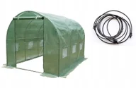 Szklarnie ogrodowe - 4iQ Tunel Foliowy 2x3m Zielony + System Zraszający 6m - miniaturka - grafika 1